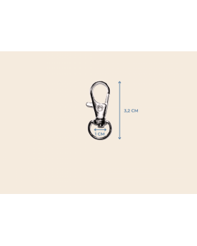1 cm Minik paris kanca 3,2 cm metal renk