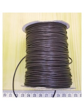 BOBİN SATIŞ - PARLAK DERİ GÖRÜNÜMLÜ KORE TAKI İPİ KALINLIK 1 MM KAHVERENGİ