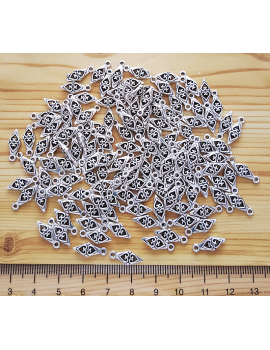 Desenli sallantı aperesi gümüş kaplama metal malzeme