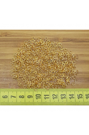 Pirinç Halka 4 Mm Altın Kaplama 